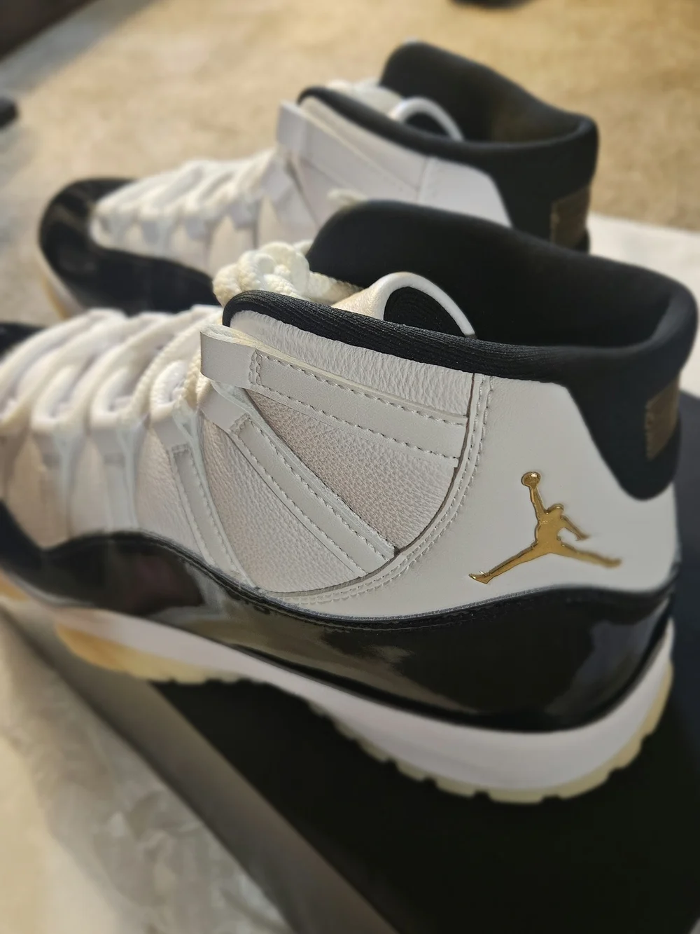 Jordan Men’s Athletic Shoes White Black Gold